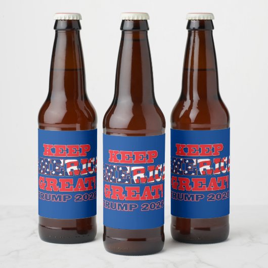 Keep America - Trump 2020 Bier Etiket (Flessen)