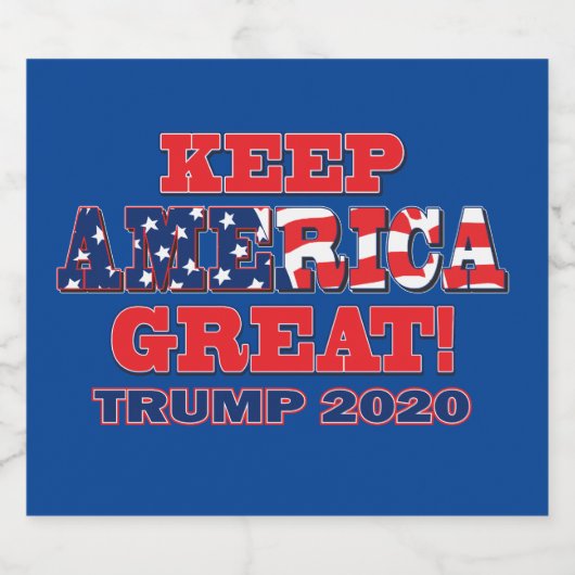 Keep America - Trump 2020 Bier Etiket (Enkel label)