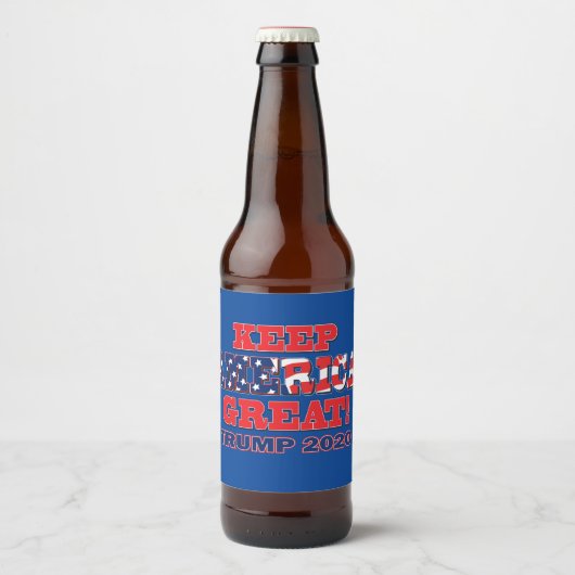 Keep America - Trump 2020 Bier Etiket (Voorkant)