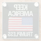 Keep America Trumpless III Glazen Onderzetter (Achterkant)