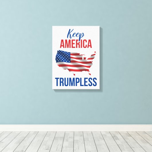 Keep America Trumpless V Canvas Afdruk (Insitu (Houten vloer))