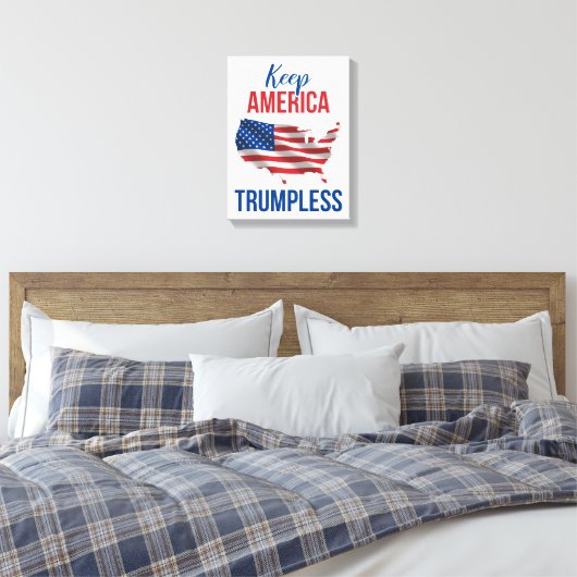Keep America Trumpless V Canvas Afdruk (Insitu (Slaapkamer))