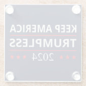 Keep America Trumpless VII Glazen Onderzetter (Achterkant)