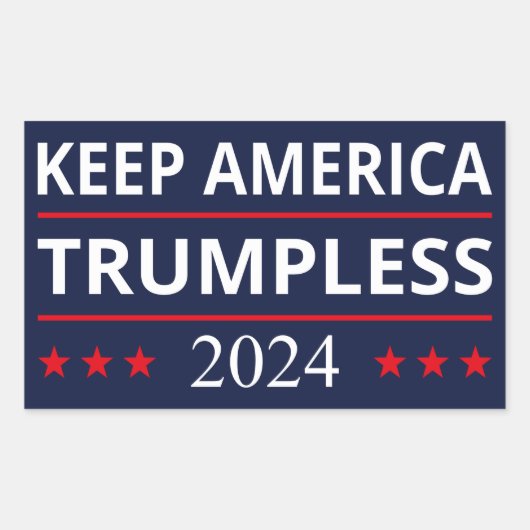 Keep America Trumpless VII Rechthoekige Sticker (Voorkant)