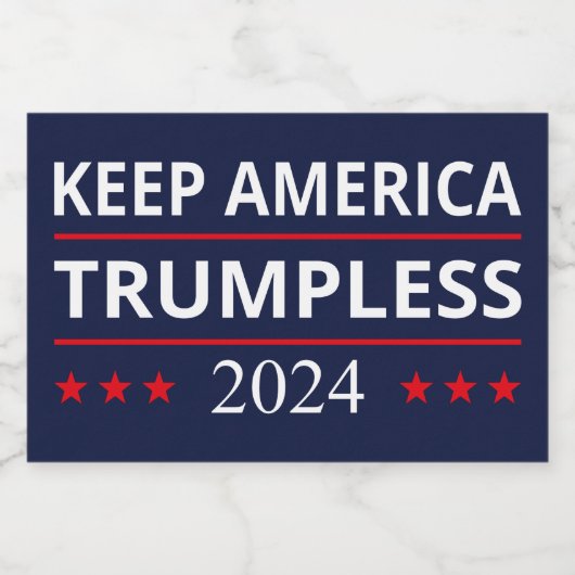 Keep America Trumpless VII Sparkling Wijnetiket (Enkel label)