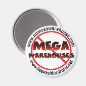 Keep Ashford Rural Zeg nee tegen Mega Warehouses Magneet (Voorkant / Achterkant)