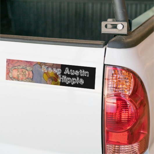 Keep Austin Hippie Bumpersticker (Op Truck)