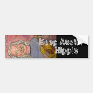 Keep Austin Hippie Bumpersticker