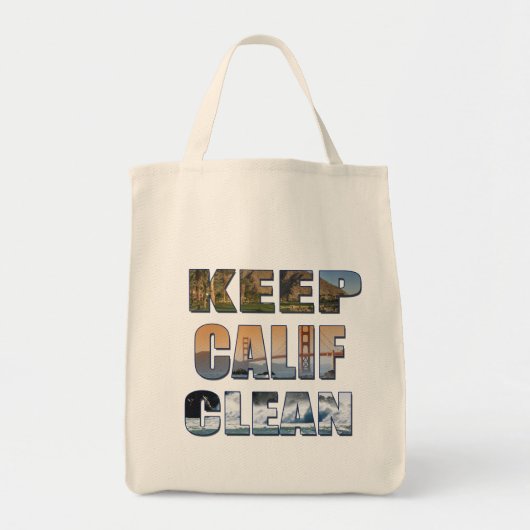 "Keep Calif Clean" boodschappentas Tote Bag (Voorkant)