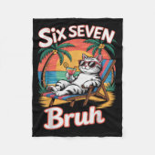 Keep Calm 67 Bruh Cat Vacation Cruise Trip Joke Ge Fleece Deken (Voorkant)