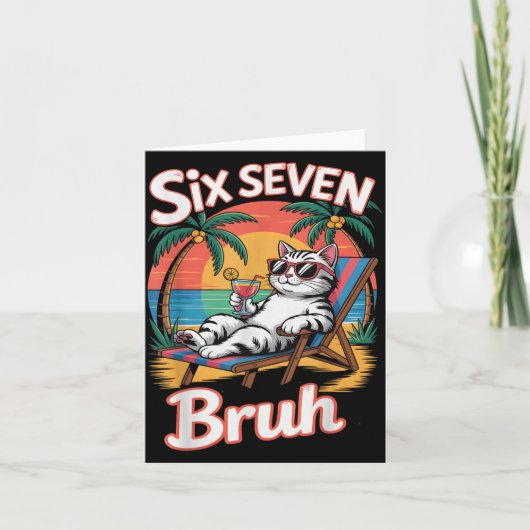 Keep Calm 67 Bruh Cat Vacation Cruise Trip Joke Ge Kaart (Voorkant)