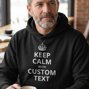 Keep Calm aangepaste tekst sjabloon hoodie