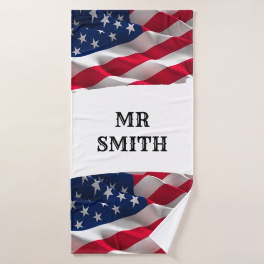 keep calm affirmational quote and vibrant flag bad handdoek (Badhanddoek)