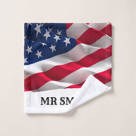 keep calm affirmational quote and vibrant flag bad handdoek (Wasdoekje)