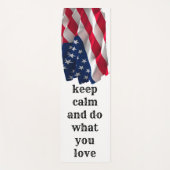 keep calm affirmational quote and vibrant flag yogamat (Voorkant)