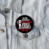 Keep Calm Alien Invasion Funny Gamers Button (In situ)