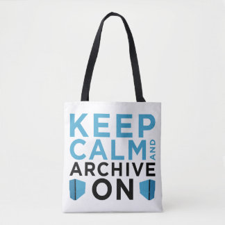 Keep Calm and Archive On (USA Tas) Tote Bag