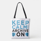 Keep Calm and Archive On (USA Tas) Tote Bag (Achterkant)