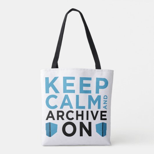 Keep Calm and Archive On (USA Tas) Tote Bag (Achterkant)