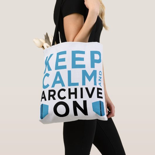 Keep Calm and Archive On (USA Tas) Tote Bag (Dichtbij)