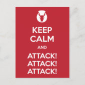 Keep Calm and Attack3x Briefkaart (Voorkant)