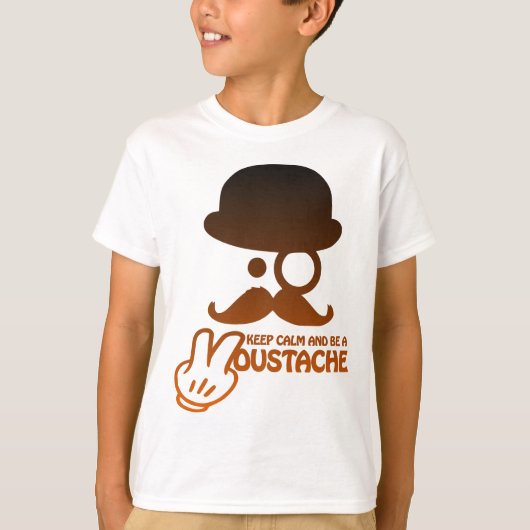 Keep calm and be a Moustache - by www.Codeshirt24. T-shirt (Voorkant)