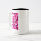 Keep Calm and Buy More Shoes Mug Tweekleurige Koffiemok (Voorkant links)