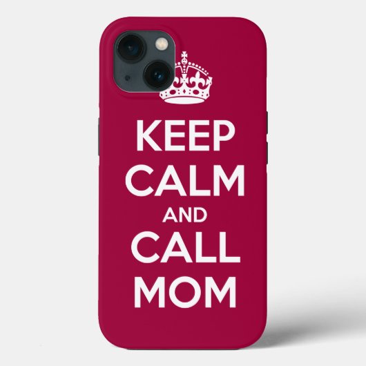 Keep Calm and Call Mom Case-Mate iPhone Case (Achterkant)