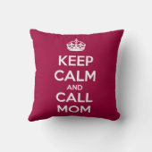 Keep Calm and Call Mom Kussen (Achterkant)