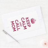 Keep Calm and Call Mom Rechthoekige Sticker (Envelop)