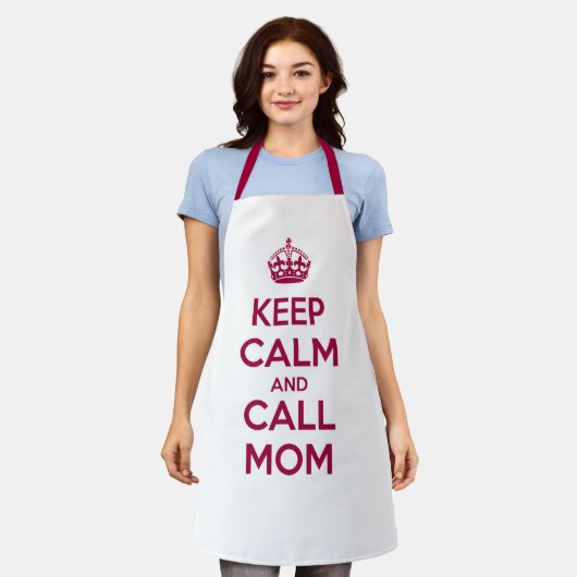 Keep Calm and Call Mom Schort (Gedragen)