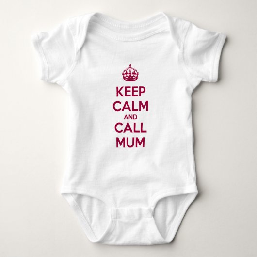 Keep Calm and Call Mum Romper (Voorkant)