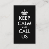 Keep Calm And Call Us visitekaartje logo sjabloon (Voorkant)