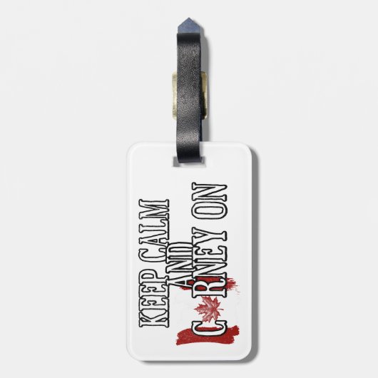 Keep Calm and Carney On Bagagelabel (Achterkant verticaal)