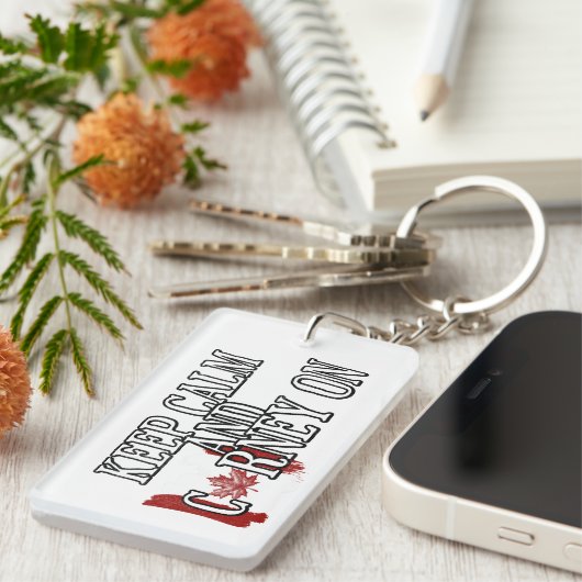 Keep Calm and Carney On Sleutelhanger (Voorkant Rechts)