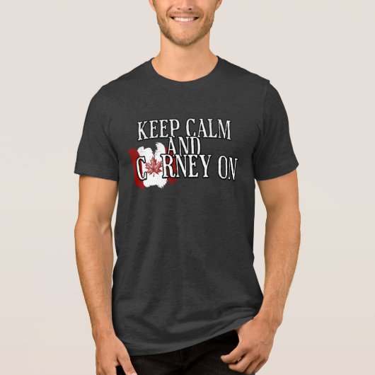 Keep Calm and Carney On Tri-Blend Shirt (Voorkant)