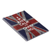 Keep Calm and Carry HCl (Union Jack-versie) Notitieboek (Rechterzijde)