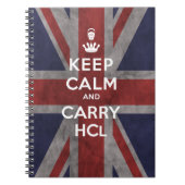 Keep Calm and Carry HCl (Union Jack-versie) Notitieboek (Voorkant)