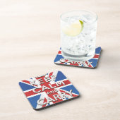 Keep Calm and Carry On Britse Vlag Onderzetter (Rechterzijde)