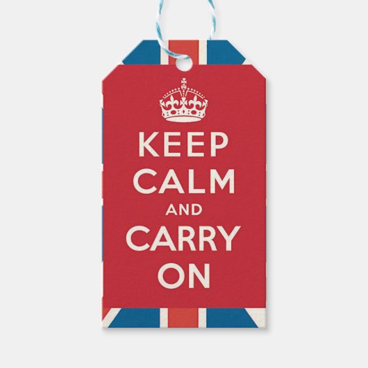 Keep Calm and Carry On Cadeaulabel (Voorkant)