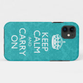 Keep Calm And Carry On Damask iPhone 5 Hoesjes (Achterkant (horizontaal))