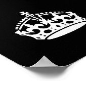 Keep Calm and Carry On Kroon (Bewerkbaar) Poster (Hoek)