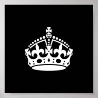 Keep Calm and Carry On Kroon (Bewerkbaar)