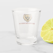 "Keep Calm and Carry On" Leeuw Shotglas Shot Glas (Achterkant)