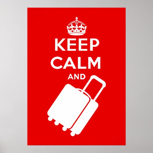 Keep Calm and Carry on Luggage Poster (Voorkant)