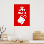 Keep Calm and Carry on Luggage Poster (Keuken)
