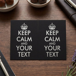 Keep Calm and Carry On - Maak je eigen Folie Kaarten