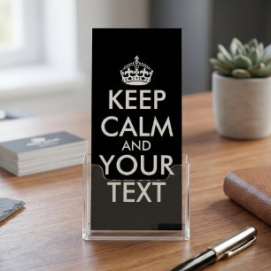 Keep Calm and Carry On - Maak je eigen Reclamekaart