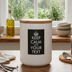 Keep Calm and Carry On - Maak je eigen Voedselcontainer Etiket