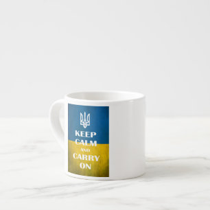 Keep calm and carry on Oekraïens embleem trident   Espresso Kop